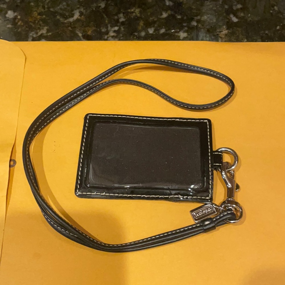 Coach photo ID lanyard